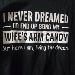 Gildan Black Tee with White Text